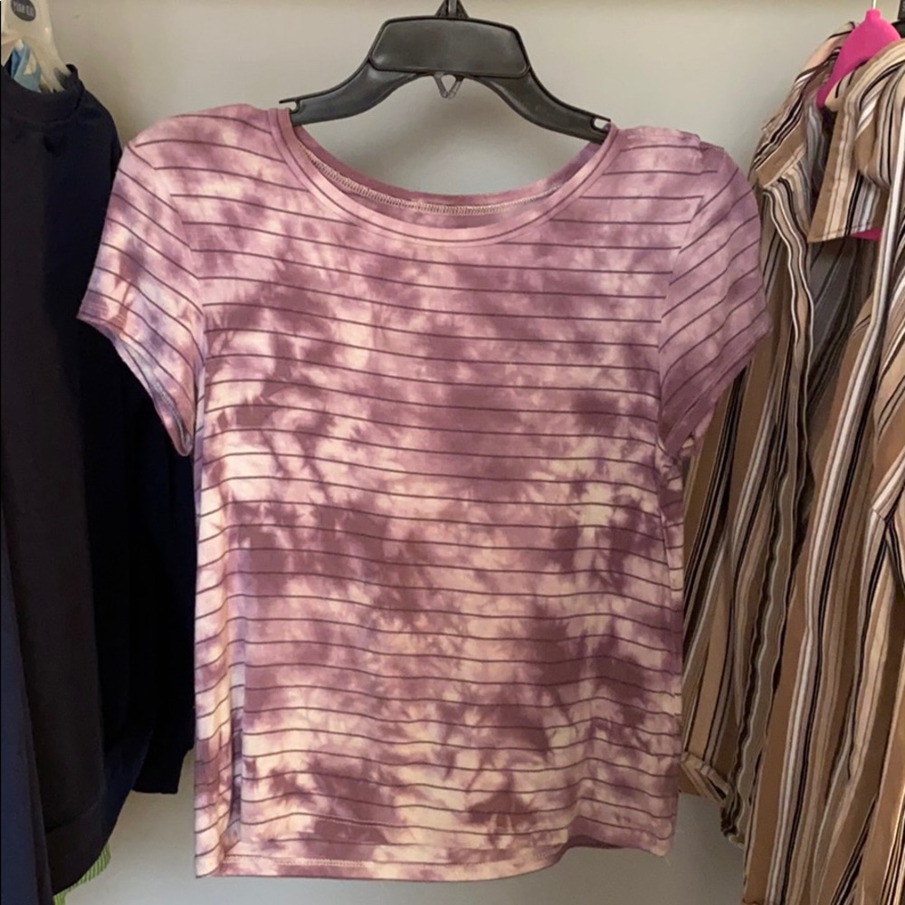 Soft & sexy striped tie dye top